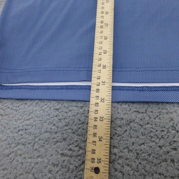 Callaway Golf Polo Shirt Mens Large Blue Opti-Dri Striped Performance - Picture 6 of 8